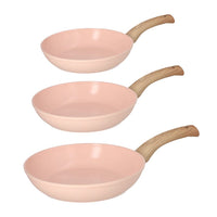 Ensemble de 3 poêles à frire Cook & Pan - Blush
