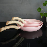 Ensemble de 3 poêles à frire Cook & Pan - Blush