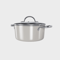Cook & Pan - Cocotte Honey Go Ivory 20 cm avec couvercle en verre Cook & Pan