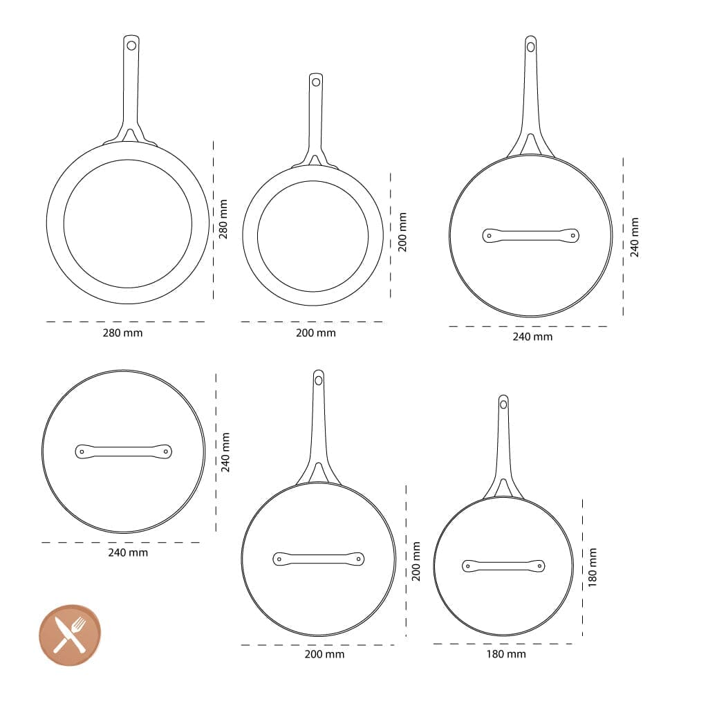 Batterie de cuisine GreenPan - Padova bleu clair, 10 pièces