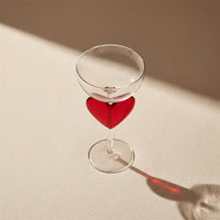 Lepelclub - Campagne Coupe - Hart - Rood Champagne glazen LepelClub