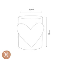 Lepelclub - Verre en forme de cœur - Verres à boire rouges LepelClub