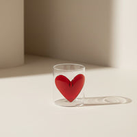 Lepelclub - Verre en forme de cœur - Verres à boire rouges LepelClub