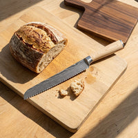 Couteaux Shinrai - Coffret de 6 couteaux Akari à motif damassé + bloc magnétique - Coffret de couteaux double face avec bloc - Couteaux Shinrai