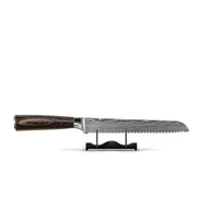 Couteaux Shinrai - Coffret de 7 couteaux à motif damassé + Bloc de couteaux double face Cito avec bloc