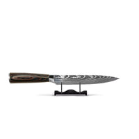 Couteaux Shinrai - Coffret de 7 couteaux à motif damassé + Bloc de couteaux double face Cito avec bloc
