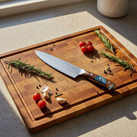Couteaux Shinrai - Série Eclipse - Couteau de chef Damas 20 cm