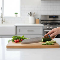 Couteaux Shinrai - Couteau Santoku Damas Série Eclipse Couteau Santoku 18 cm Couteaux Shinrai