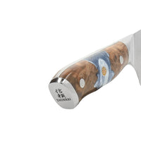 Couteaux Shinrai - Couteau Santoku Damas Série Eclipse Couteau Santoku 18 cm Couteaux Shinrai