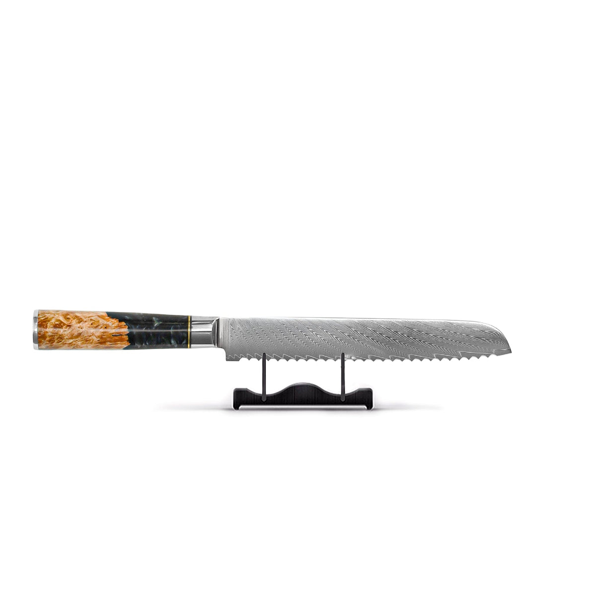 Couteaux Shinrai - Coffret de 6 couteaux en époxy onyx + bloc à couteaux - Coffret de couteaux rotatifs avec bloc - Couteaux Shinrai