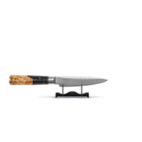 Couteaux Shinrai - Coffret de 6 couteaux en époxy onyx + bloc à couteaux - Couteaux Shinrai découpés à l'emporte-pièce