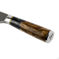 Couteau de chef Shinrai Knives - Acier damassé en onyx époxy, 20 cm