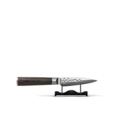 Couteaux Shinrai - Coffret de 5 couteaux en acier damassé martelé BR + Bloc de couteaux double face Cito avec bloc