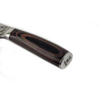 Couteaux Shinrai - Coffret de 6 couteaux en acier inoxydable martelé + bloc magnétique ; Couteaux Scalae - Coffret de couteaux en bois d'acacia avec bloc ; Couteaux Shinrai