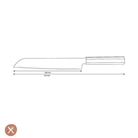 Couteaux Shinrai - Couteau à pain exclusif Kigami en acier damassé de 20 cm