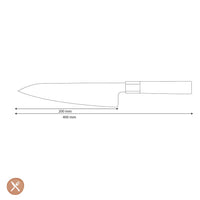 Couteaux Shinrai - Couteau de chef Kurayami Damas 20 cm Couteau de chef Couteaux Shinrai