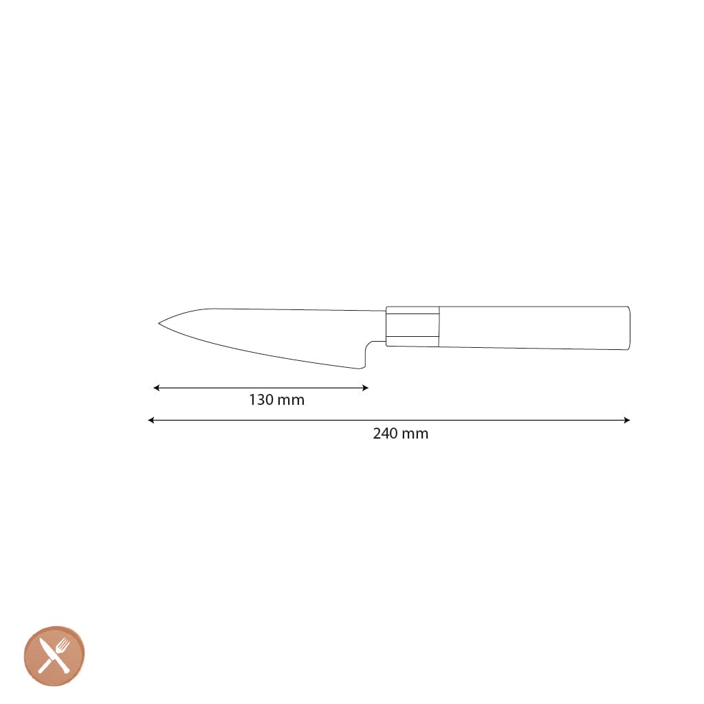 Couteaux Shinrai - Couteau de bureau Kurayami Damas 13 cm Couteau de bureau Couteaux Shinrai