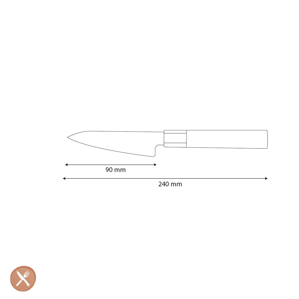 Couteaux Shinrai - Couteau d'office Kurayami Damas 9 cm Couteau d'office Couteaux Shinrai