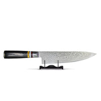 Couteau de chef Shinrai Knives - Micarta Jewels en acier damassé noir, 20 cm