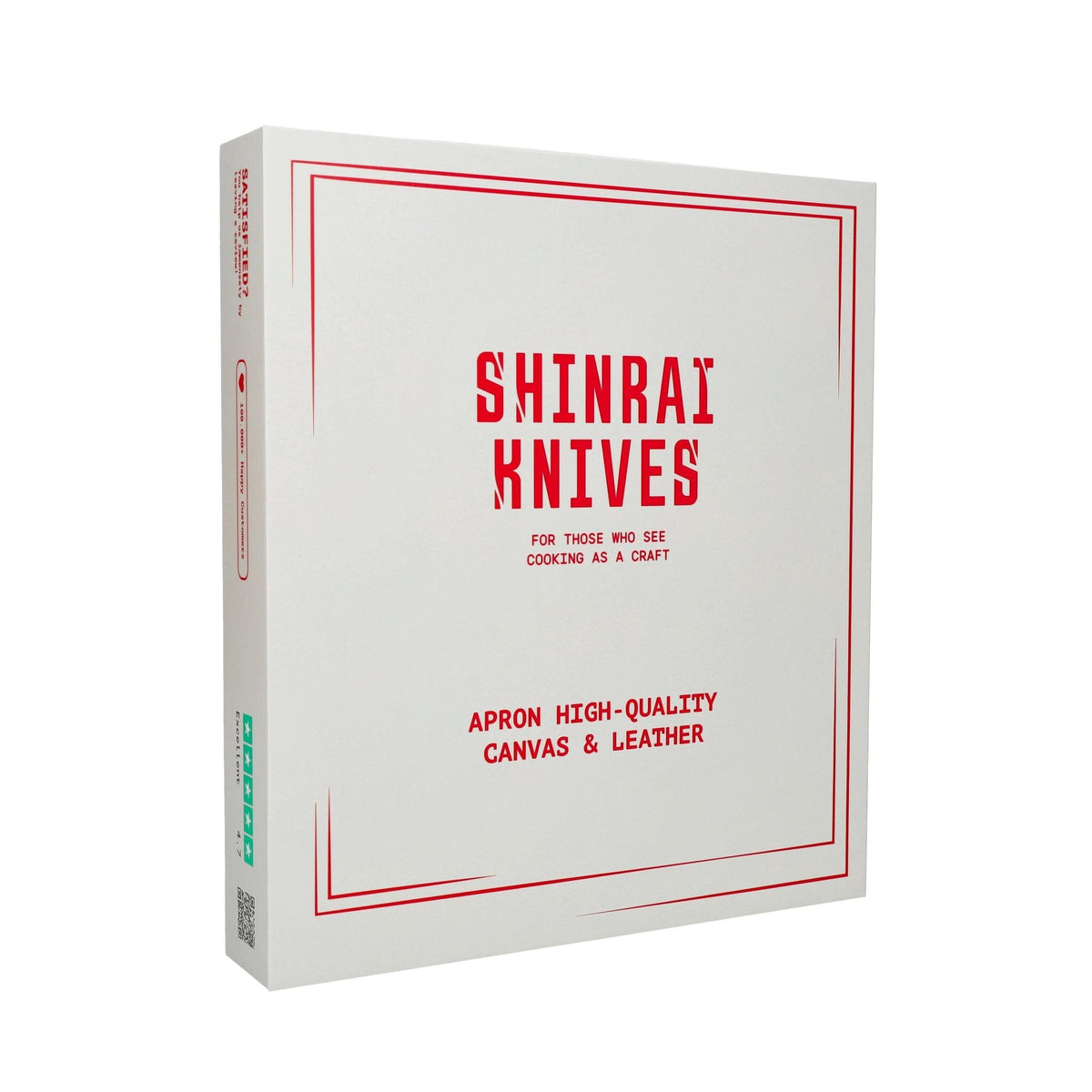 Tablier Shinrai Knives - Tablier marron en toile et cuir de haute qualité