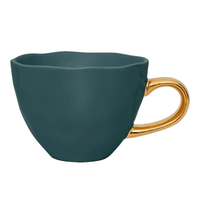Culture de la nature en ville - Bonjour - Mug cappuccino - Culture de la nature en ville bleu-vert