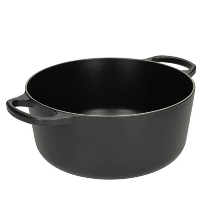 LeCreuset - Rôti- / Faitout Signature rond Noir Mat 24cm 4,2l (intérieur noir)