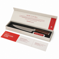 Shinrai Knives - Ensemble de 3 couteaux imprimés Damas - Couteau de chef + Santoku + Couteau d'office