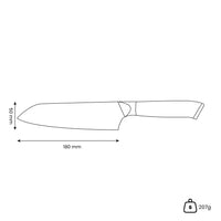 Couteau Santoku Damas Mother of Pearl Jewels 18 cm