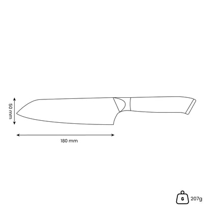 Couteau Santoku Damas Mother of Pearl Jewels 18 cm