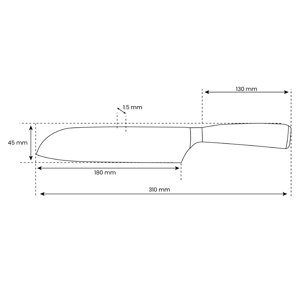 Époxy Onyx Imprimé Damas Japonais - Couteau Santoku (18cm)