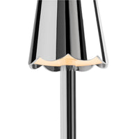 Lampe de table LED Addison Ross - Modèle Scallop - Chrome - 28 cm