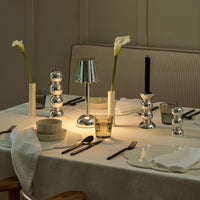 Lampe de table LED Addison Ross - Modèle Scallop - Chrome - 28 cm