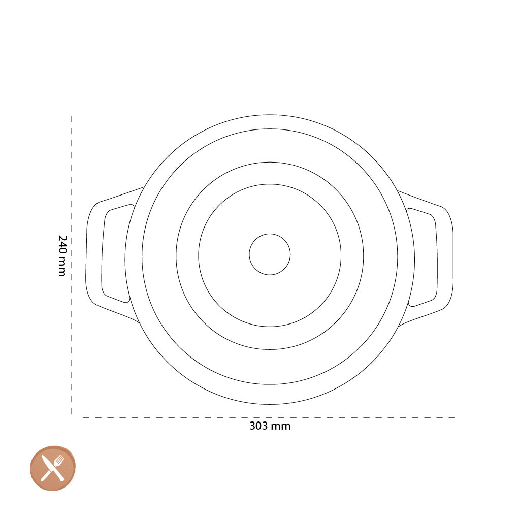 Staub - Cocotte ronde 24 cm - eucalyptus