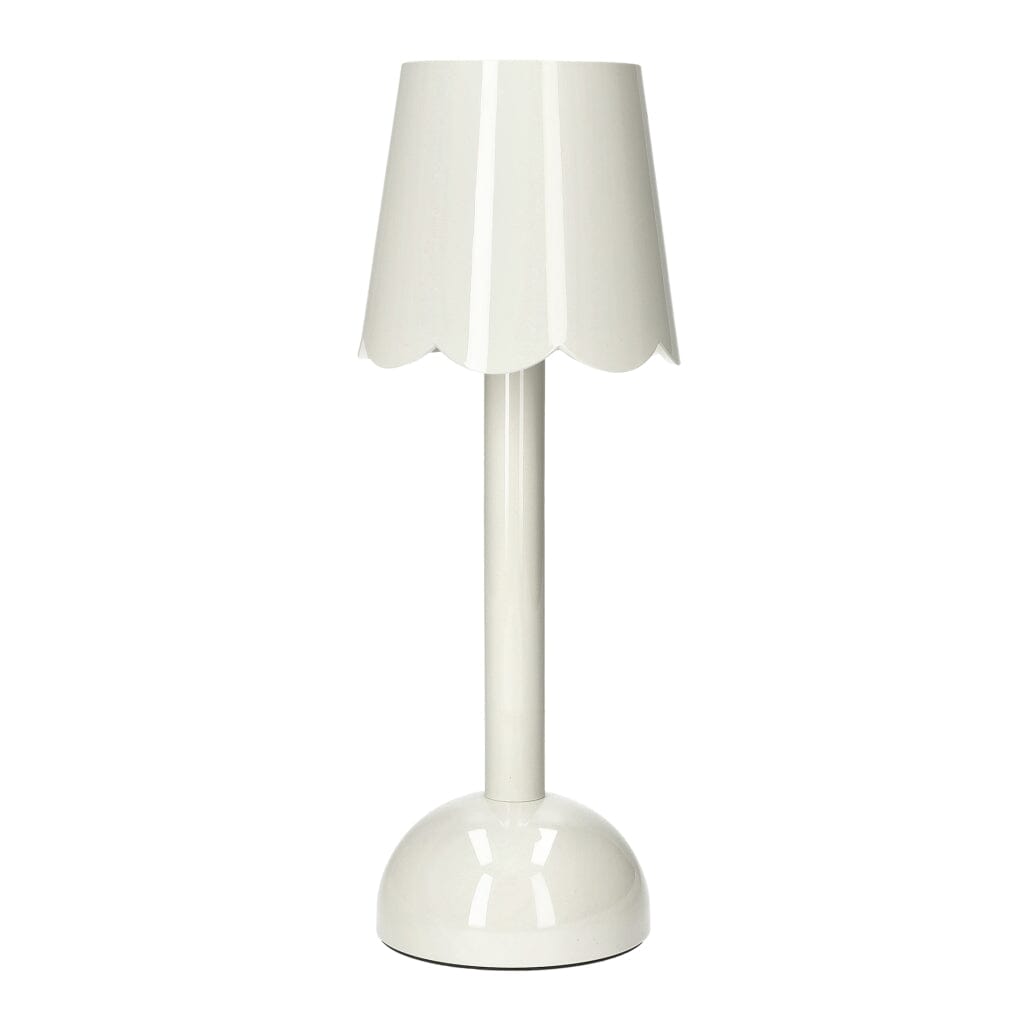 Lampe de table LED Addison Ross - Modèle festonné - Blanche - 28 cm