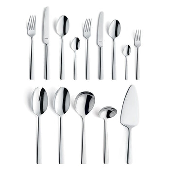 Amefa - Ménagère Moderno 60 pièces pour 6 personnes, finition brillante, couleur argent