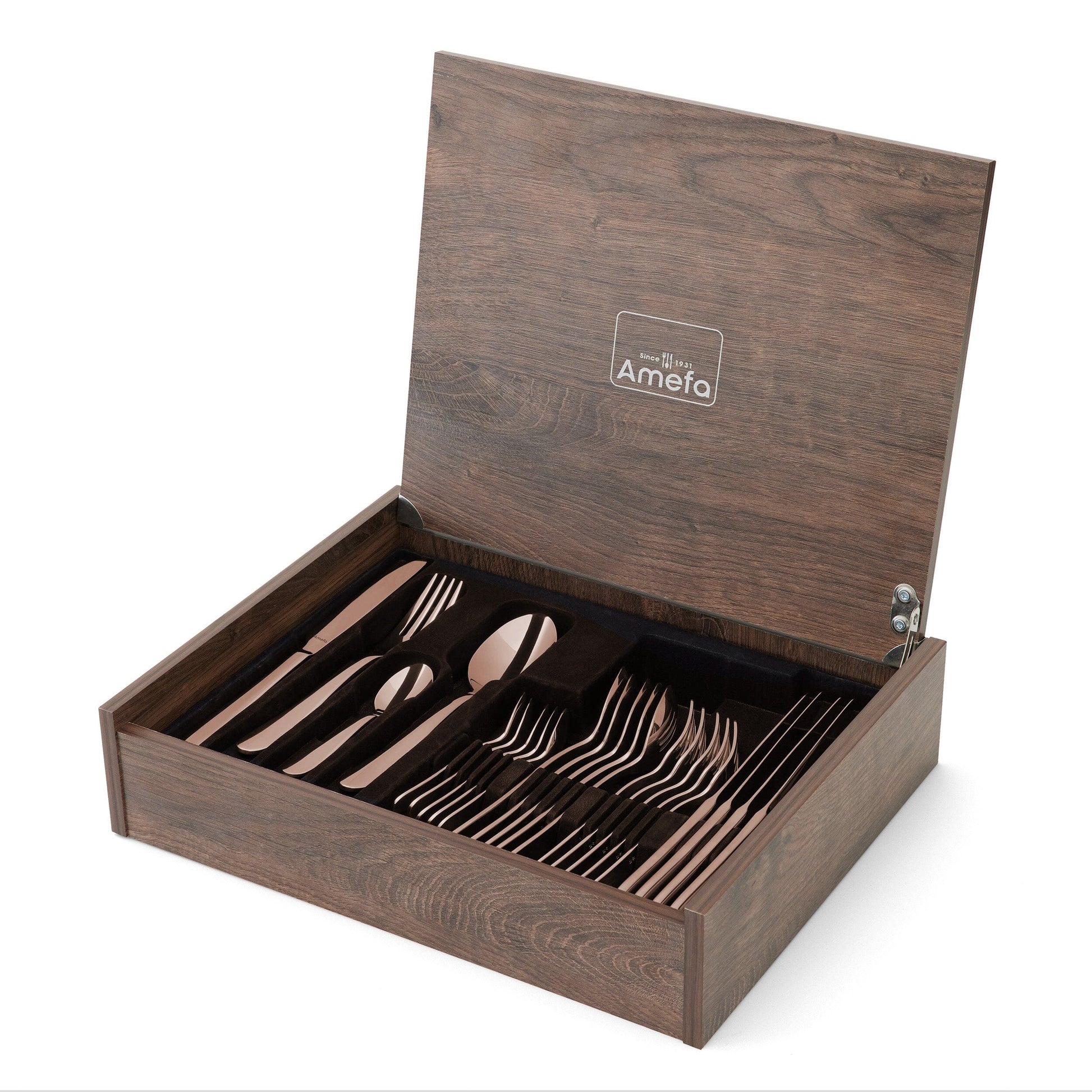 Amefa - Oxford 24-delige Bestekset 6 Personen PVD Hoogglans Koper - in luxe kist Bestekset Amefa 