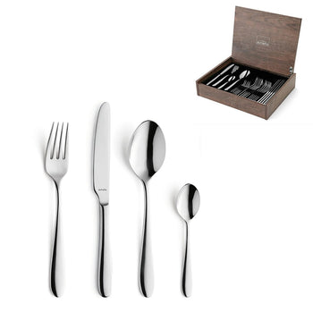 Amefa - Oxford - Coffret de couverts 24 pièces pour 6 personnes, finition brillante, présenté dans un luxueux coffret.
