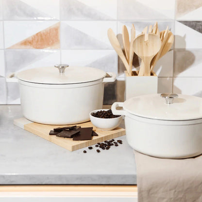 Cook & Pan - Go Ivory Gietijzeren Braadpan 24 cm - 4 liter Braadpan Cook & Pan 