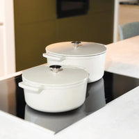 Poêle à frire Cook &amp; Pan - Go Ivory en fonte 24 cm - 4 litres