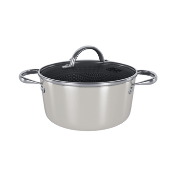 Cook &amp; Pan - Cocotte Honey Go Ivory 22 cm avec couvercle en verre Cook &amp; Pan
