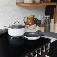 Cook &amp; Pan - Ensemble de 7 pièces de batterie de cuisine Honey Go Ivory Cook &amp; Pan