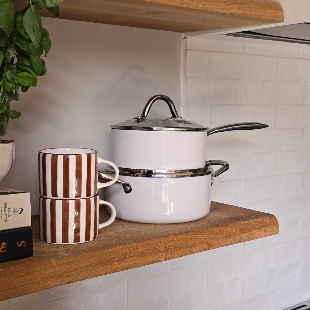Cook &amp; Pan - Ensemble de 7 pièces de batterie de cuisine Honey Go Ivory Cook &amp; Pan