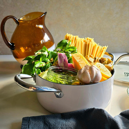 Cook &amp; Pan - Ensemble de 7 pièces de batterie de cuisine Honey Go Ivory Cook &amp; Pan