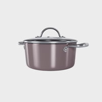 Cook &amp; Pan - Casserole en verre couleur miel taupe 24 cm