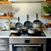 Cook &amp; Pan - Ensemble de 7 pièces de cuisine couleur miel et taupe Cook &amp; Pan