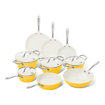 Cook &amp; Pan - Ensemble de 9 pièces de batterie de cuisine Sunny Side Cook &amp; Pan