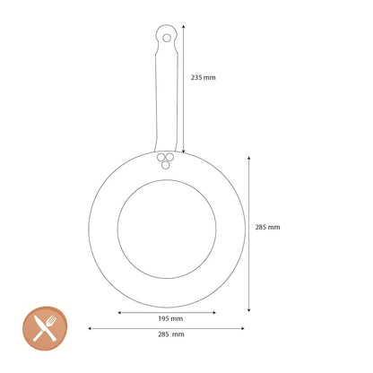 DeBuyer - Hapjespan Mineral B 28cm Hapjespan DeBuyer 