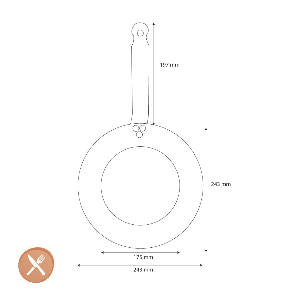 Poêle à frire minérale DeBuyer B 24 cm