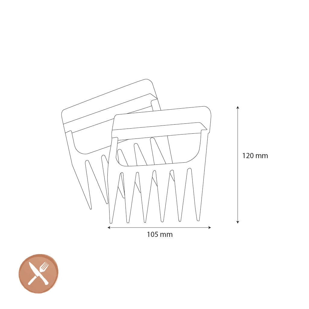 GEFU - Vleesklemmen BBQ, 2 stuks Vleesklemmen GEFU 