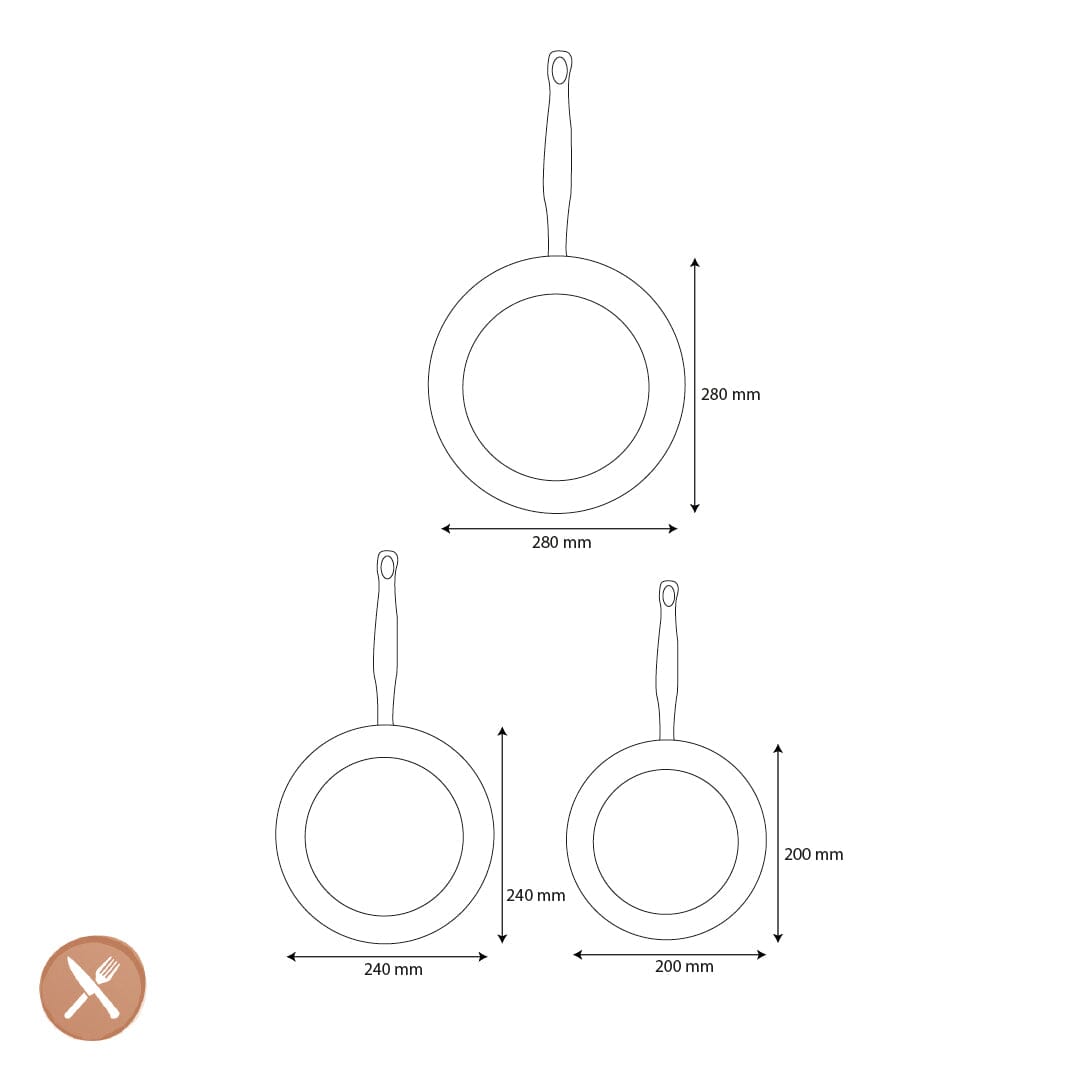 GreenPan - Ensemble de 3 poêles à frire Barcelona Pro 20/24/28 cm